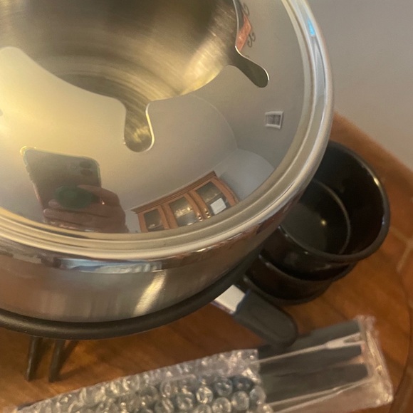 NEW Fondue Set Brushed Stainless Steel - Picture 6 of 7